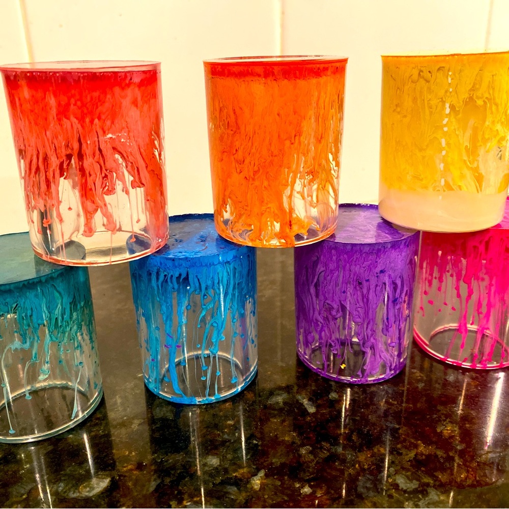Rainbow shot glasses
